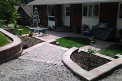 Interlocking brick retaining wall and landscaping north bay ontario 5