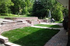 Interlocking brick retaining wall and landscaping north bay ontario 45